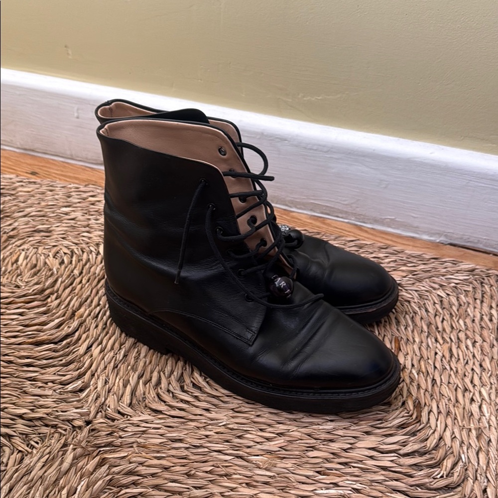 Dear Frances Black Leather Women’s Boots